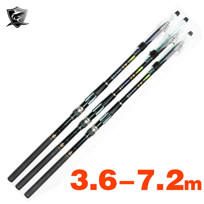 Высокая Углеродного Волокна Телескопическая Удочка Surf Кастинг Спиннинг Полюс