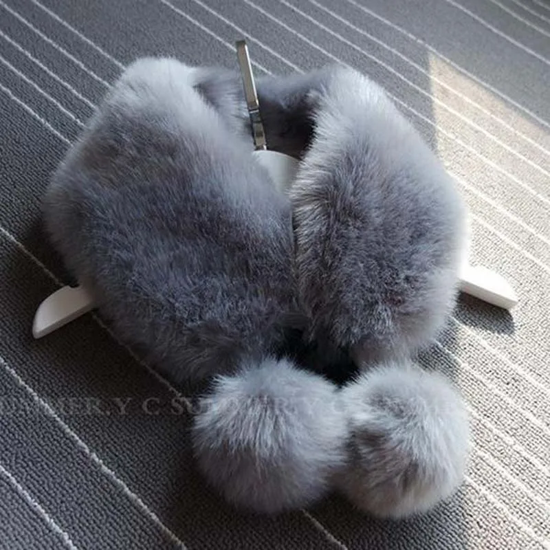 grey 9 цветов, 56 см* 12 см, зимний теплый женский шарф из искусственного меха, пальто из искусственного меха, шарфы, роскошный енотовый воротник, теплый воротник, шаль - Цвет: grey