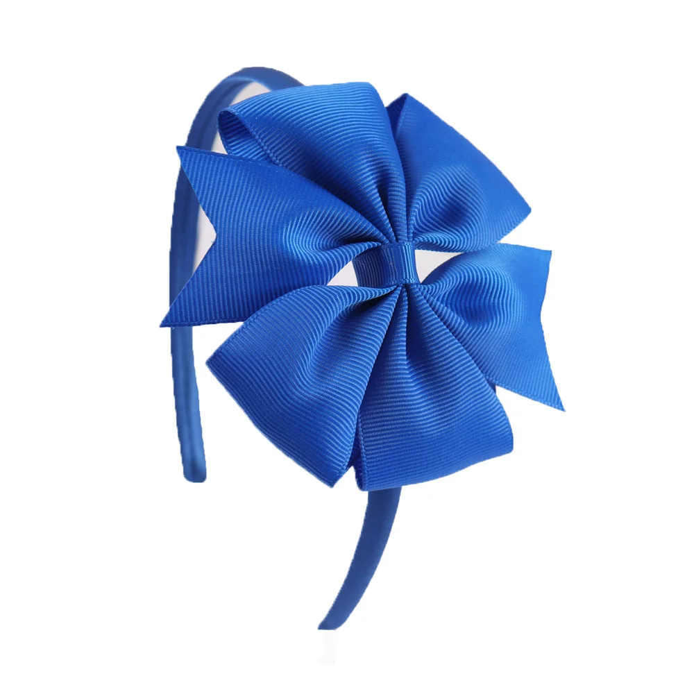 20 шт./лот 4 дюймовая атласная лента для волос Pinwheel девочек ручная работа