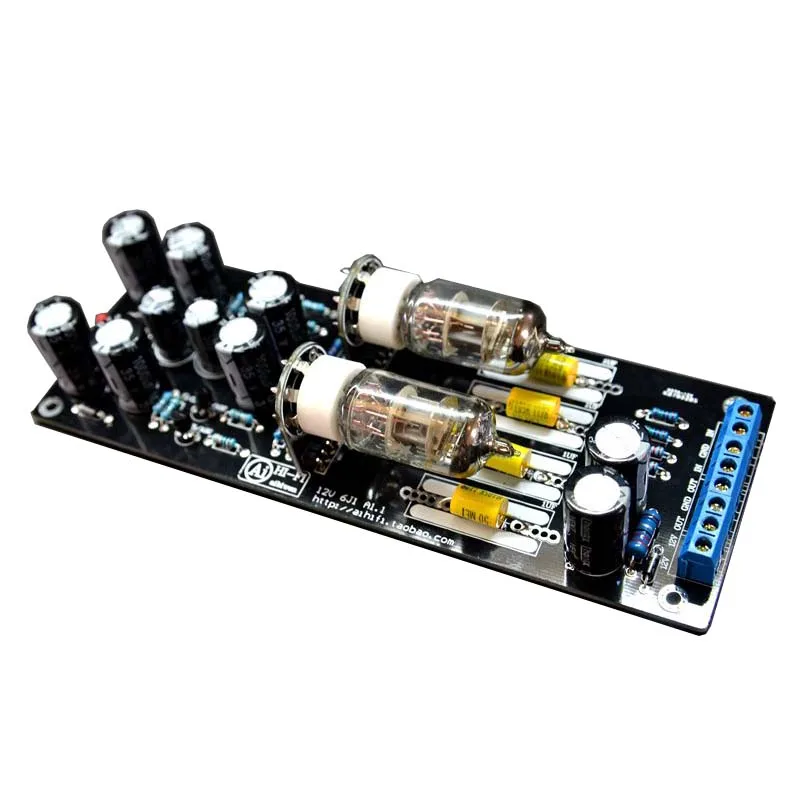 6J1/6AK5 Home Video Amplifier Boars AC 12V 500mA Musical Fidelity Tube Preamplifier Stereo HiFi Pre-Amp Board Amplificador | Электроника