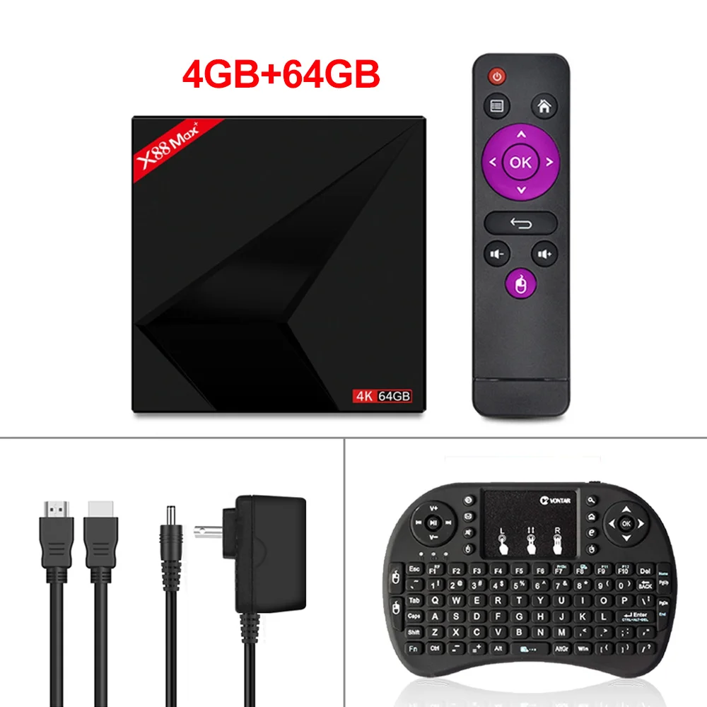 4G64G add normal i8 4K Android 9,0 ТВ приставка X88 MAX Plus 4 Гб ОЗУ 64 Гб ПЗУ RK3318 пятиядерный 2,4G/5G Wifi BT4.0 USB3.0 X88MAX+ потоковый медиаплеер - Цвет: 4G64G add normal i8