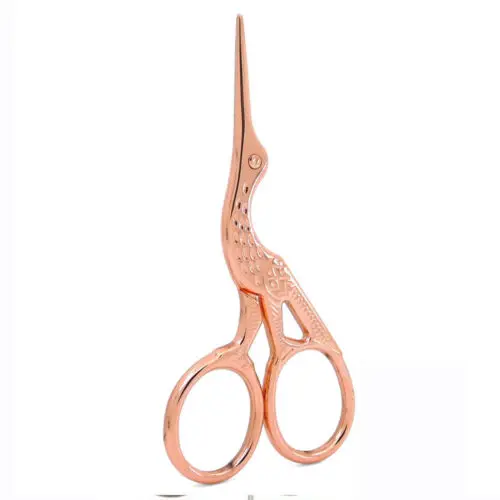 Rose Gold Винтажная форма крана из нержавеющей стали ножницы резак для портновский пошив вышивки крестом ремесло 2 размера - Цвет: Rose Gold