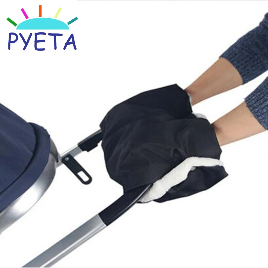 Winter Pram Hand Muff Baby Carriage Pushchair Warm Fur Fleece Cover Buggy Clutch Cart Glove Stroller Accessories | Мать и ребенок