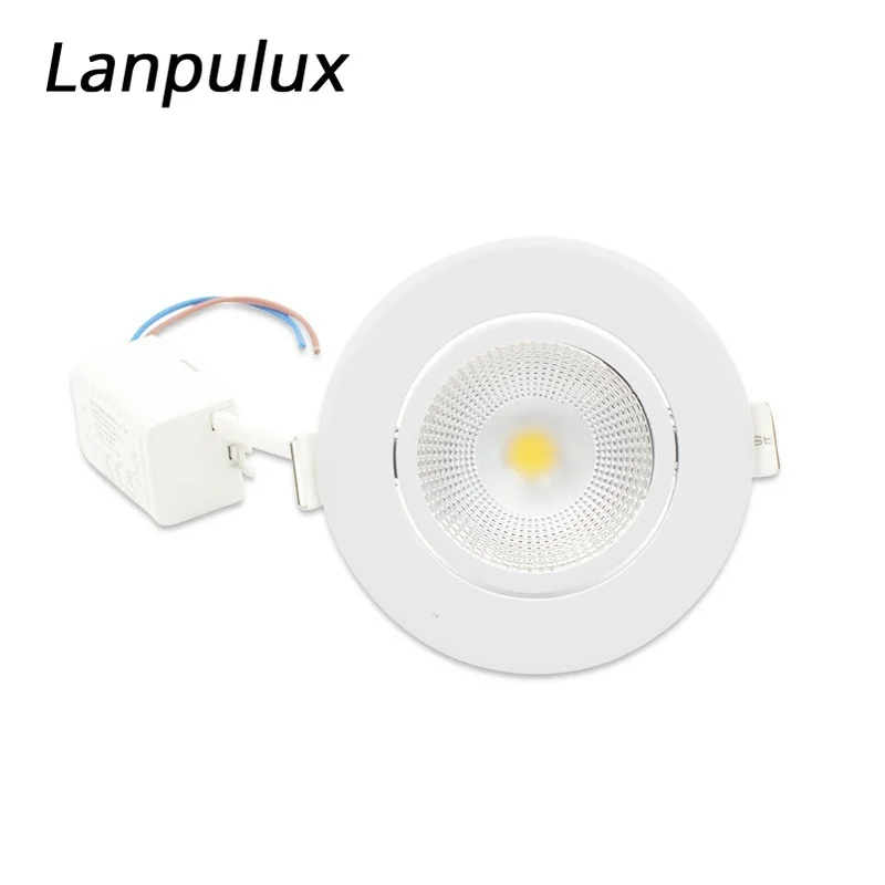 Lanpulux 5 Вт круглые встраиваемые светильники 100 240 в 75 мм с регулируемым углом выреза
