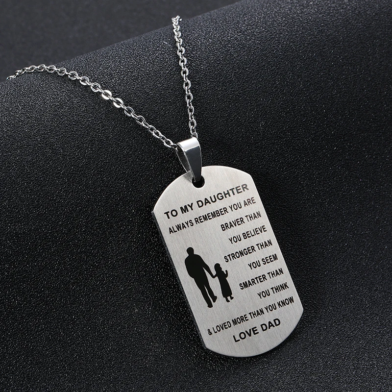 Новое модное ожерелье с подвеской Мой сын из нержавеющей стали украшение Love Dad