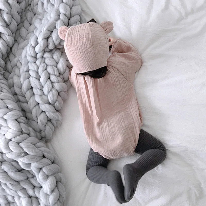 Baby Girl Clothes Long Sleeve Boy Rompers +Hat Newborn Jumpsuits Fashion Infant Product Ropa Bebe Bear Costume | Детская одежда и