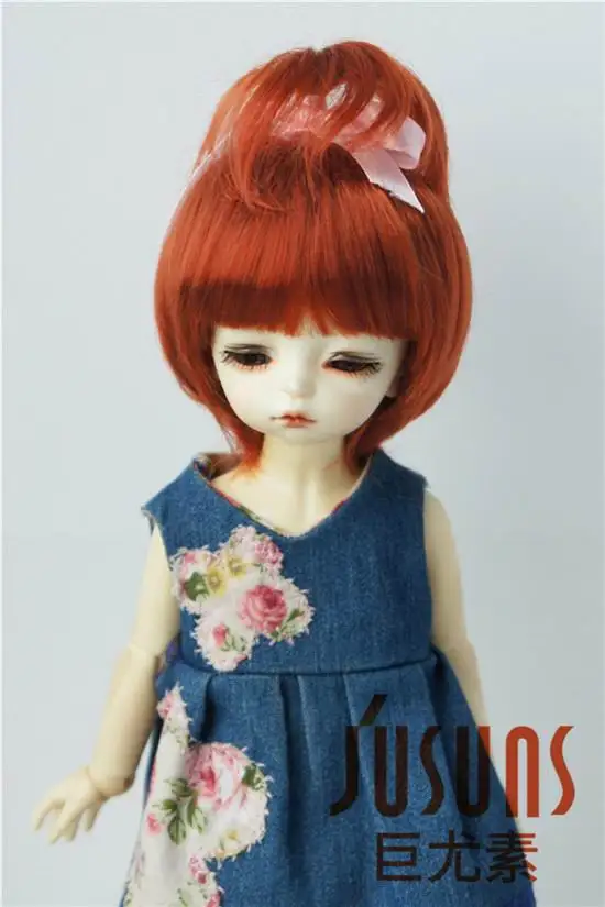 JD002 1/6 1/4 1/3 милый фонтан кукольный парик BJD парики Размер 6-7 дюймов 7-8 дюймов 8-9 дюймов кукольные волосы для модных кукольных аксессуаров - Цвет: 6-7inch Carrot SM130