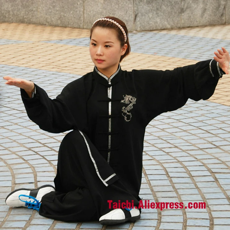 dragon tai chi clothing for men and women Kung Fu performance clothing Wushu Clothing martial art Uniforms