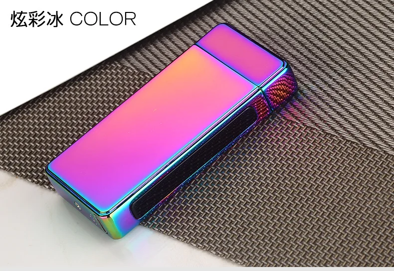 Индукционная сенсорная мощность дисплей USB плазменная Зажигалка двойная дуга Кемпинг Спортивная Зажигалка для курения аксессуары оптом
