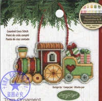 top quality lovely hot sell counted cross stitch kit train ornament christmas tree ornaments gift dim 08897