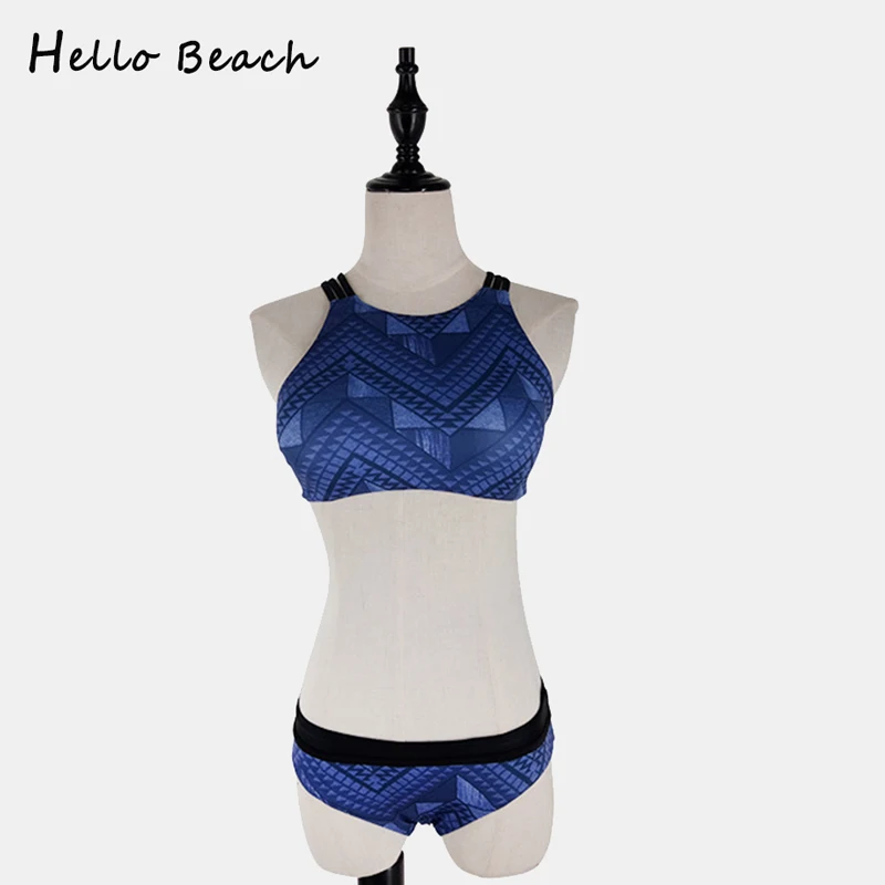 HELLO BEACH Women Bikinis 2018 Push Up Swimwear Female Swim suit Padded Bathing Plavky Swimsuits Brazilian High Neck Bikini |