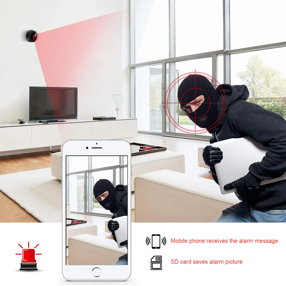 HD 1080P Мини WIFI Беспроводная ip камера ночное видение Обнаружение движения мини