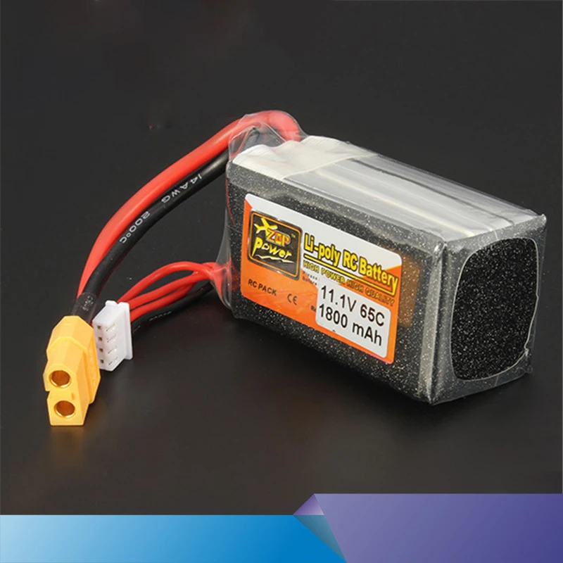 ZOP Мощность 2 шт Высокое качество Перезаряжаемые Lipo Батарея 11 1 V 1800 мА/ч 65C 3 S XT60 Т
