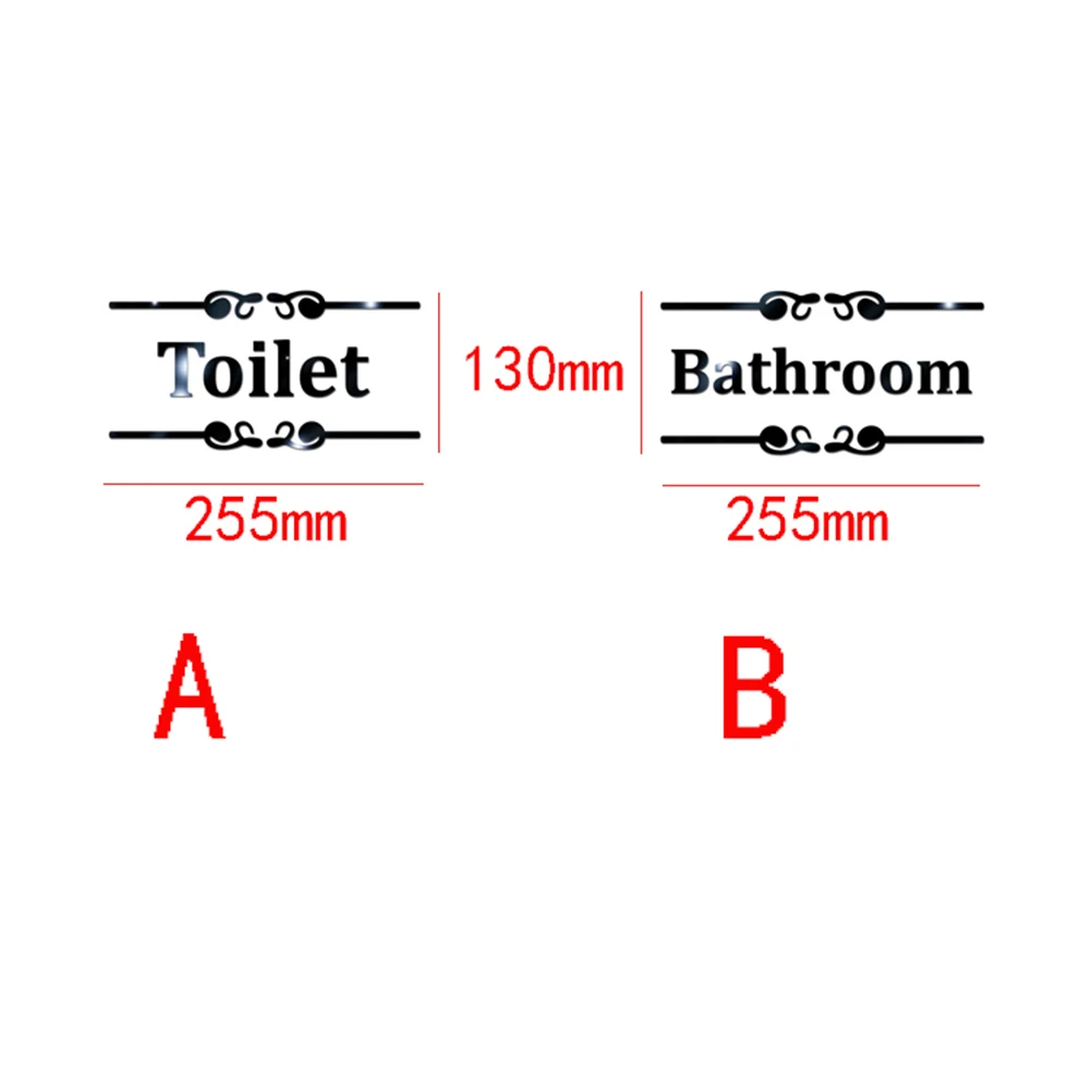 &quotToilet&quot Английский настенный знак наклейка креативная акриловая Настенная