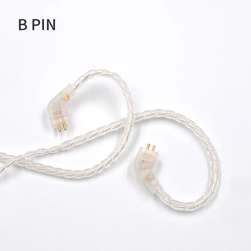 KZ Lightn ing док кабель 2Pin/MMCX коннектор посеребренный используется для SE846 ZS4/ZS6/ZSA/ED16