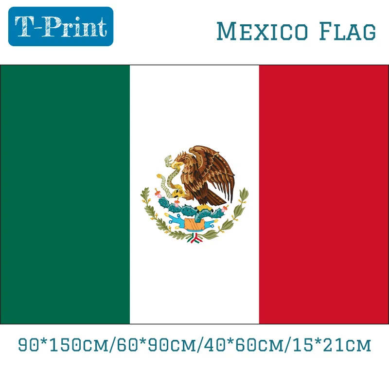 

90*150cm/60*90cm/40*60cm/15*21cm 3x5 Feet Polyester Mexico Flag Mexican Country Indoor Outdoor Banner Pennant Home Decoration