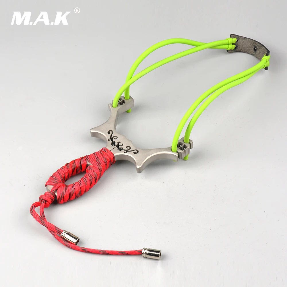 Мощная Рогатка из нержавеющей стали с точками прицеливания резиновыми лентами