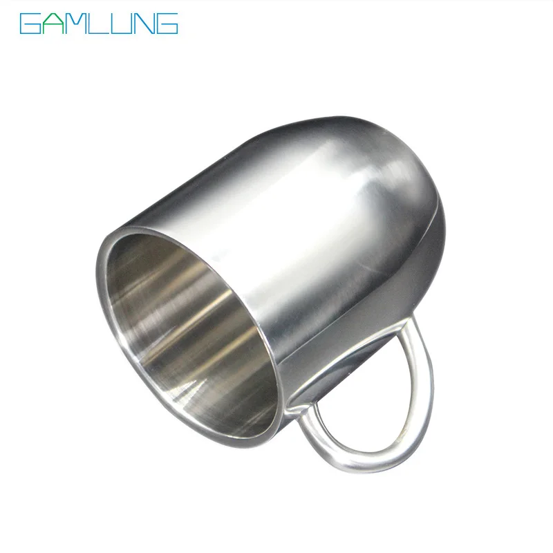 Бренд gamlung кофейные кружки из нержавеющей стали с ручкой двойной Walledinsulated чашка