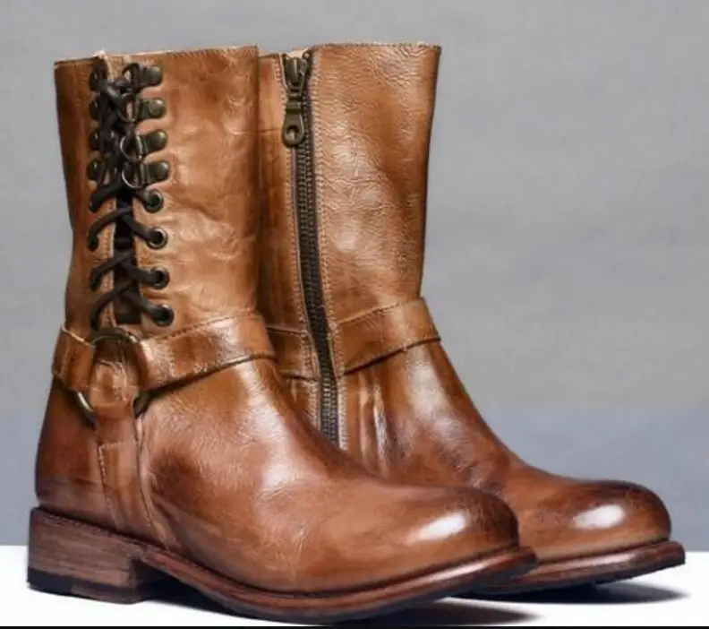Zapatos mujer sapato Женские ботинки до середины икры Дамская обувь винтажные