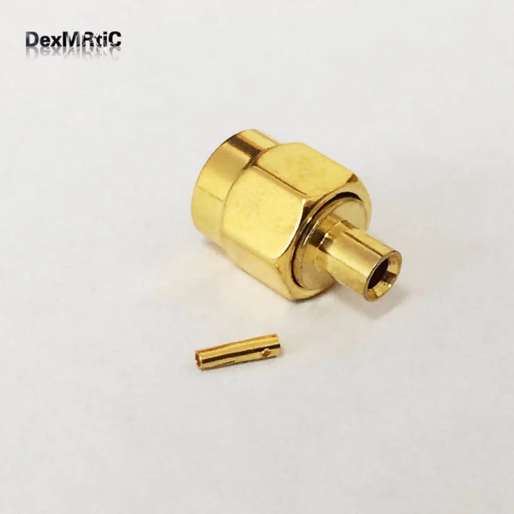 1 шт. RP SMA штекер RF коаксиальный разъем припой для RG405 086 'кабель прямой
