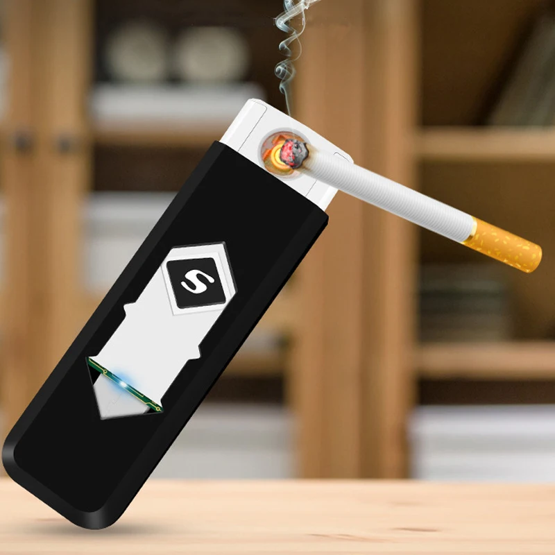 Ветрозащитный подарок бездымный USB прикуриватель ветрозащитная зарядка