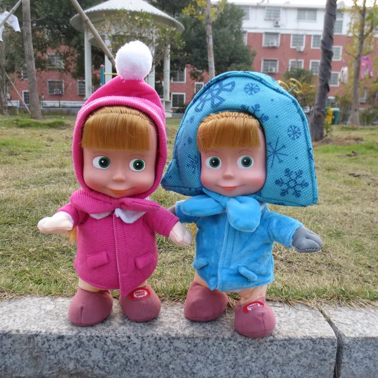 Masha And Bear Figure Toys Russian Can Dancing Walking Talking Singing Doll Birthday Gift | Игрушки и хобби