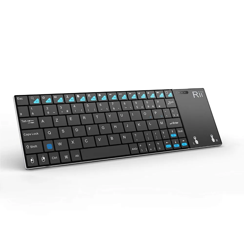 Французский (AZERTY) Rii i12 + беспроводная мини клавиатура с тачпадом мышь для ПК