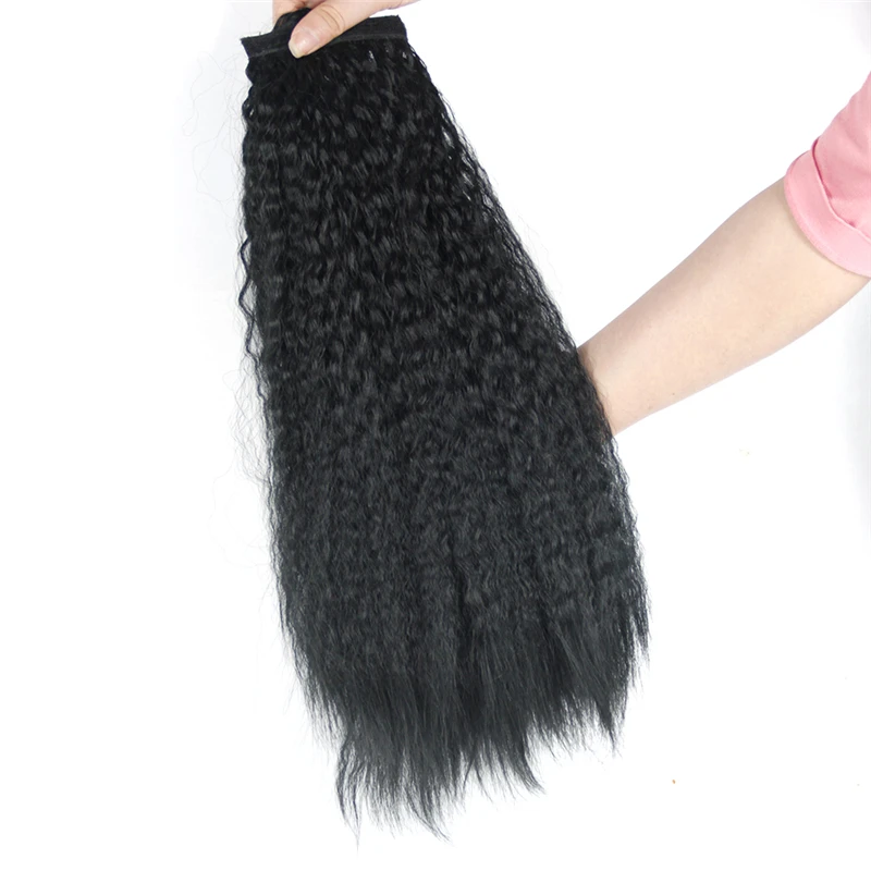 YXCHERISHAIR 1" 150 г чёрный; коричневый хвостики длинные странный прямо Обёрточная бумага вокруг синтетической магические хвостики парики расширения