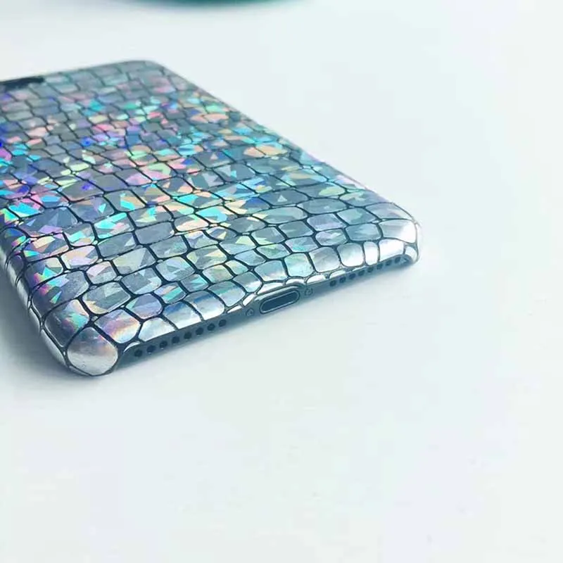 JIBAN Телефон чехол для iphone 8 плюс Чехол Лазерная сверкающая блестящая крокодиловая