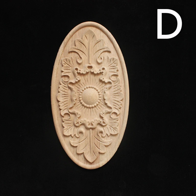 Изысканная Ретро деревянная Неокрашенная резная аппликация винтажная мебель