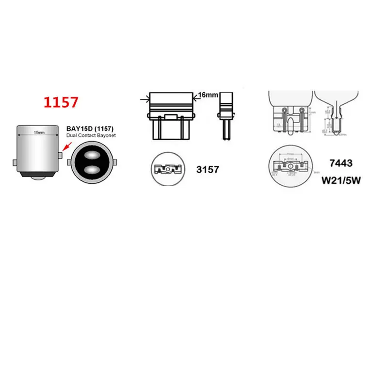 1 шт. 1157 3157 7443 2835 42 SMD светодиодный фонарь для вождения BAY15D T20 T25 белый Янтарный 12 В
