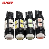10pcs t10 8smd 5050 1 5w 8 led lens w5w high power led indication car signal led lights white red blue yellow pink