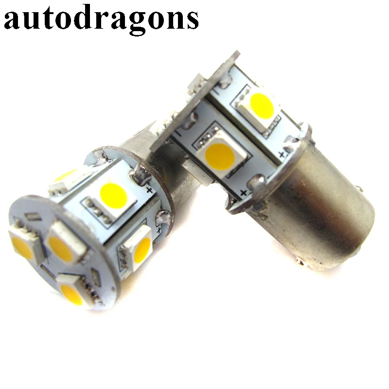 Autodragons 10 шт 12V/13V DC AC 0 2 W 1156 Ba15s #89 lager Bayonet 9 * 5050SMD Pinabll светодиодные фонари для pinball
