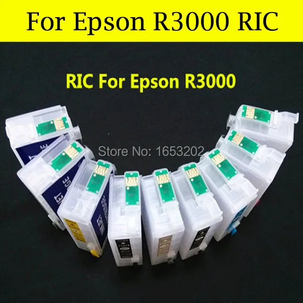 

9 цветов/набор, заправляемые чернильные картриджи для Epson T1571-T1579, T157, 157, чернильный картридж для принтера Epson R3000 с дуговым чипом