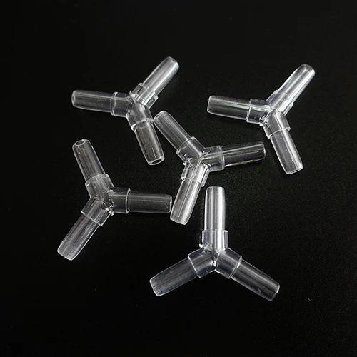 Transparent 3way 5Pcs 2-Way-3-сторонний выход Пластик аквариума свет Воздушный трубопровод насоса трубные соединения разъемы воздушный насос аксессуары к направляющей трубе - Цвет: Transparent 3way