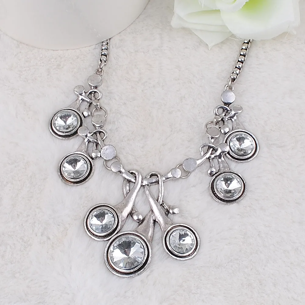 Женское длинное колье-чокер со стразами | Украшения и аксессуары