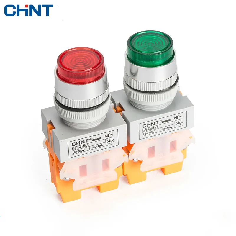 CHINT Bring кнопочный переключатель с блочного NP4 11DN 24v 220V Высокая кнопка Новая