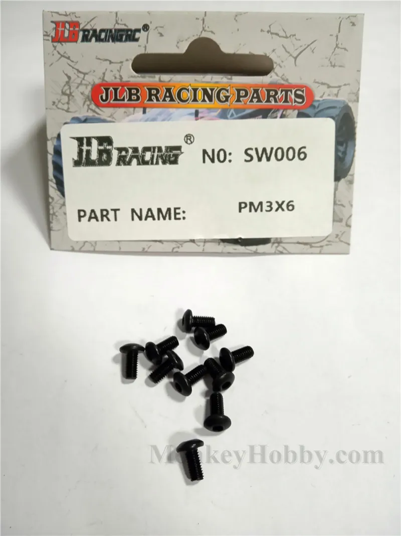 JLB SW006 pm3x6 мм 10 шт. винтовой Гепард 11101 21101 1/10 Запчасти для радиоуправляемых