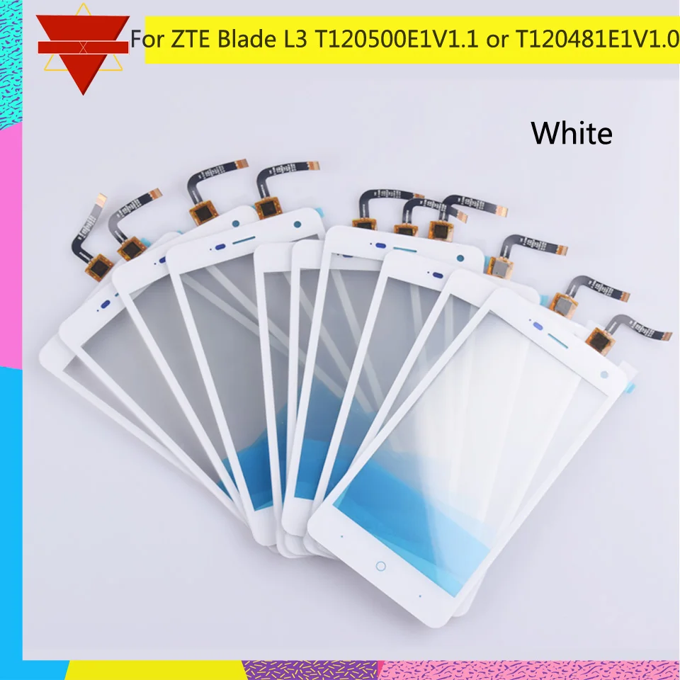 10 шт./лот сенсорный экран дигитайзер для zte Blade L3 T120500E1V1.1 или T120481E1V1.0 Сенсорная