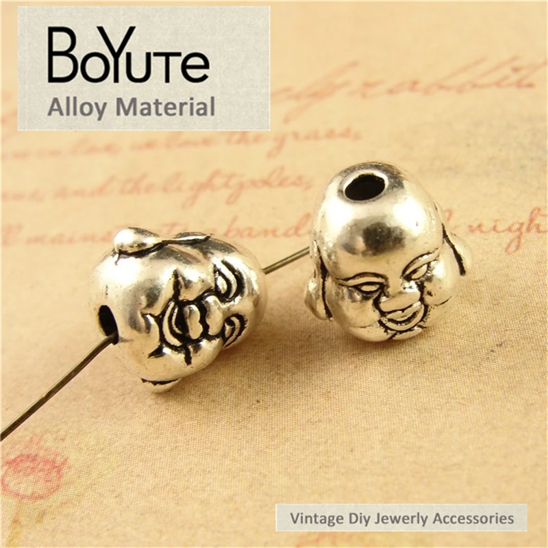 BoYuTe (60 шт./лот) 10*11 мм антикварные посеребренные буддийские бусины из