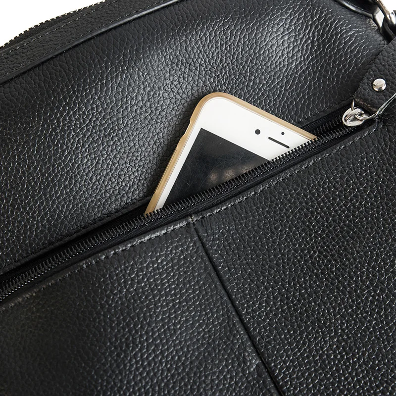 

New Design Men's Genuine Leather Business Shoulder Bag Male Corssbody Bag Messenger iPad Bag Casual Tote Travel Bag