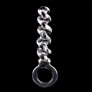 Unisex Glass Spiral Drill  Anal Plug Male Prostate Massager Woman's G-spot Stimulator Gay Sex Toys Adult Products Sex Shop
