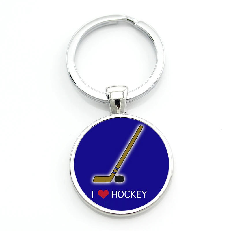 Новый бренд Keep Calm and Love Hocky брелок Повседневный Спортивный для хоккея кольцо