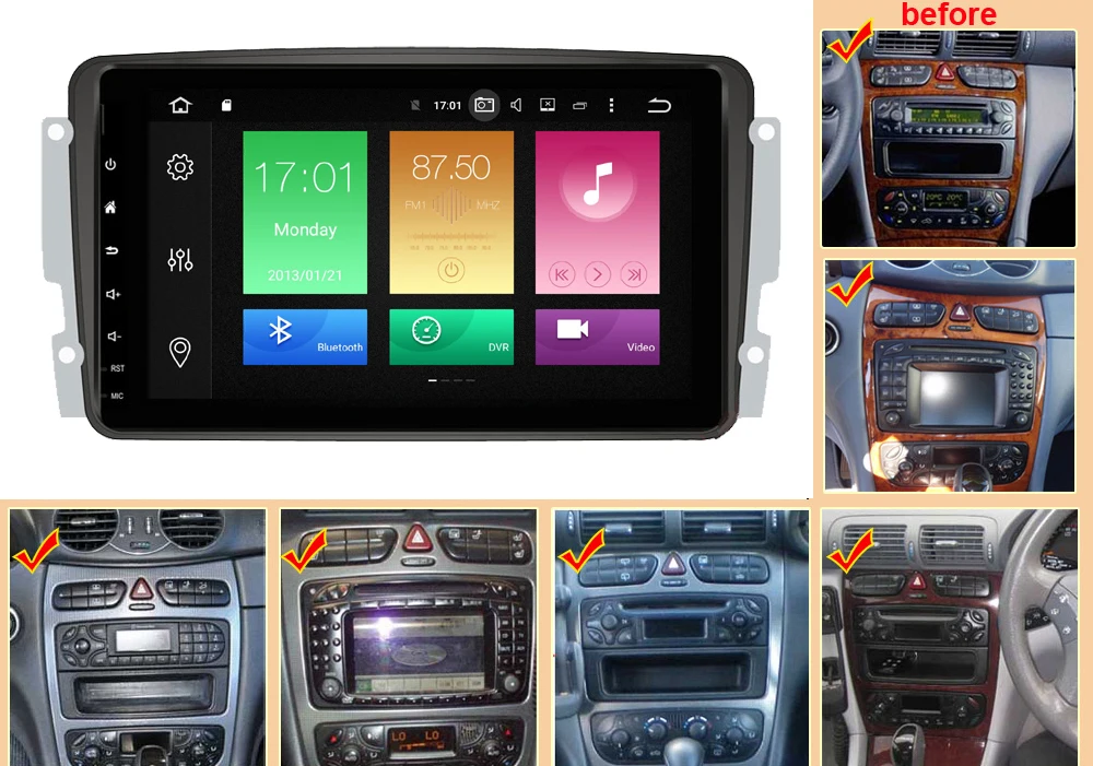 8 Full Touch Android 9,0 автомобильный DVD gps плеер для Mercedes Benz W209 W203 W168 W163 Viano W639 Vito Vaneo 4 Гб ram 32 Гб rom wifi DAB