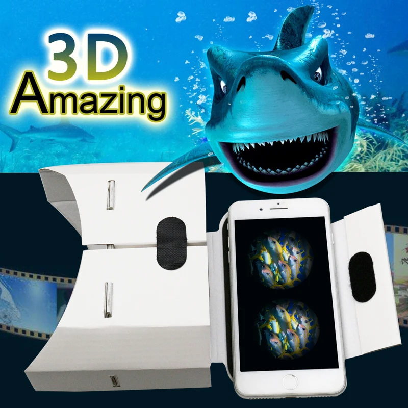 DIY Портативные Очки виртуальной реальности Google Cardboard 3D очки VR коробка для
