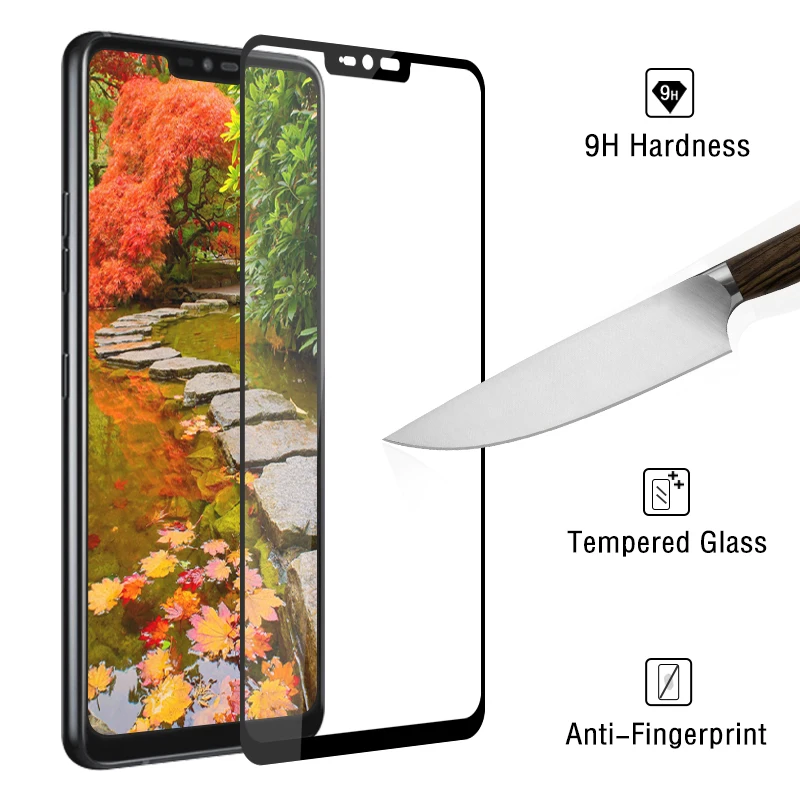 Закаленное стекло для LG G7 полное покрытие защитная пленка Взрывозащищенная