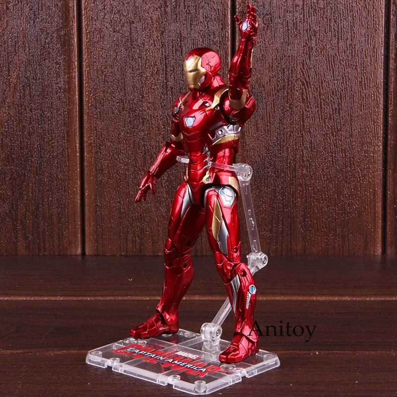 Фигурка железного человека Капитан Америка, фигурка железного человека, ПВХ, Marvel, Мстители, игрушки, фигурка, Коллекционная модель, игрушка 17,5 см