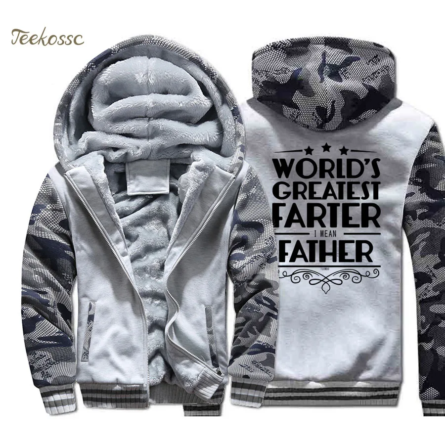 

World 's Greatest Farter Hoodie Men Letters Printed Hooded Sweatshirt Coat 2020 Winter Thick Fleece Warm Jacket For Father Gifts