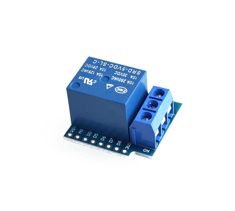 Wemos D1 мини реле Щит 1 канальный триггерный релейный модуль для Arduino ESP8266 макетная