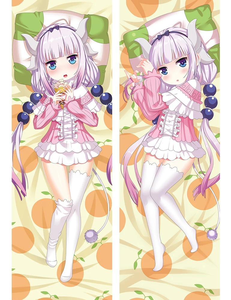 

2018-August Anime Miss Kobayashi's Dragon Maid Kanna Kamui обнимающая наволочка для подушки Чехол Dakimakura декоративная наволочка для тела